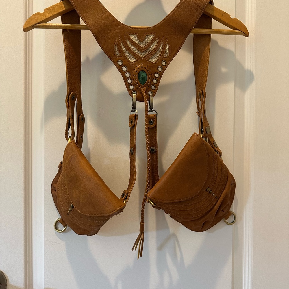 Brown Leather Holster Bag Festival Burning Man
